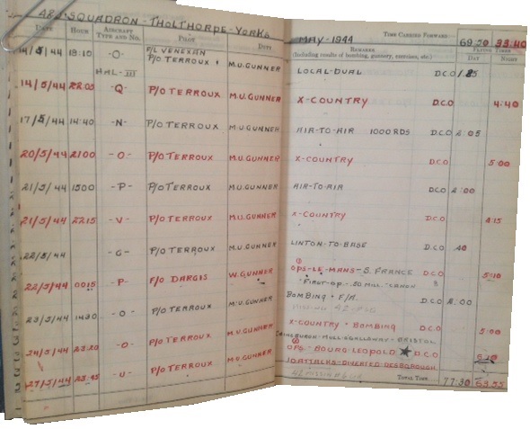 logbook page Bourg Leopold