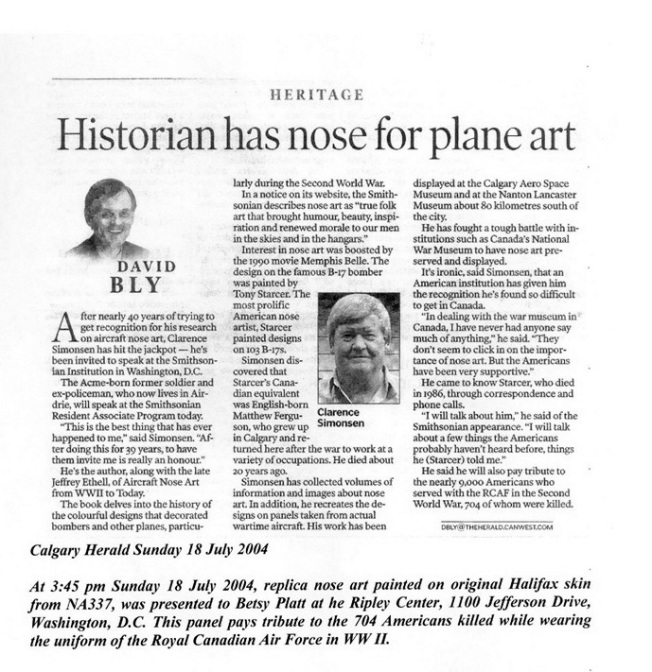 425 Halifax Nose Art - Historian