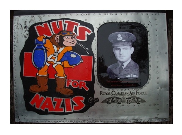 425 Halifax Nose Art - Nuts for Nazis